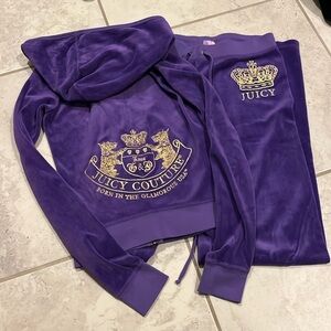 Juicy Couture Velour Embroidered Logo Tracksuit Set